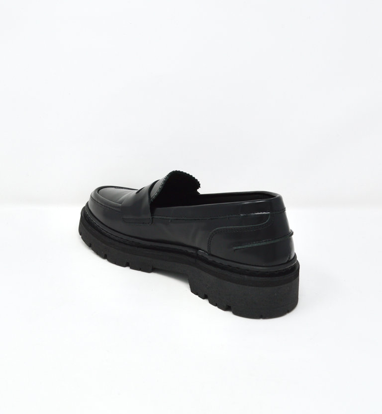 JIM RICKEY PENNY LOAFER BLACK LEATHER