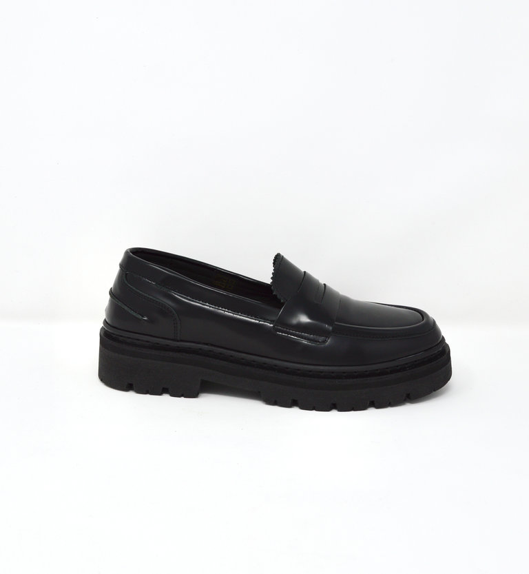 JIM RICKEY PENNY LOAFER BLACK LEATHER