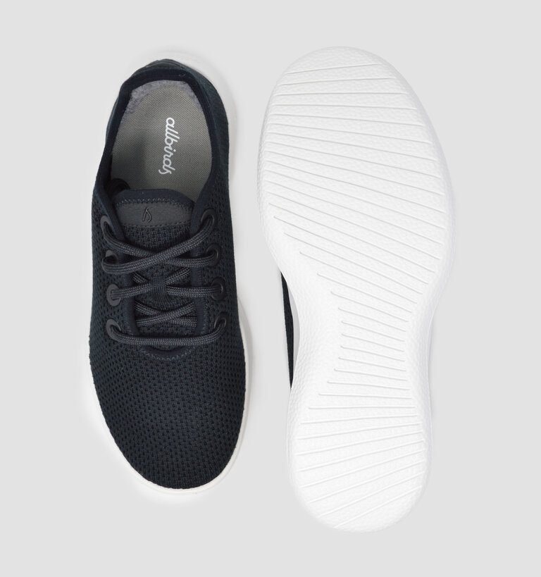 ALLBIRDS TREE RUNNER JET BLACK/WHITE