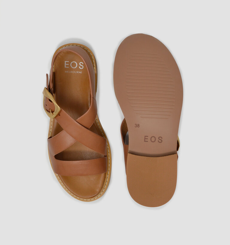 EOS EOS ORNAMENTS SANDAL BRANDY LEATHER