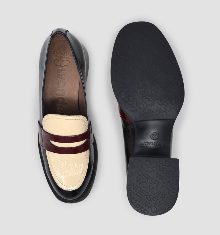 Wonders WONDERS G-6107 LACK BLACK/CREAM/VINO