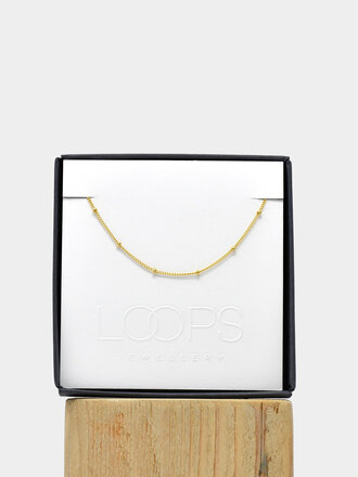 Loops Jewellery Loops Lustre Beaded Necklace Gold Loops Jewellery Loops Lustre Beaded Necklace Gold