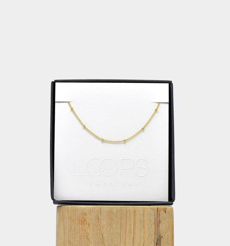 Loops Jewellery Loops Lustre Beaded Necklace Gold
