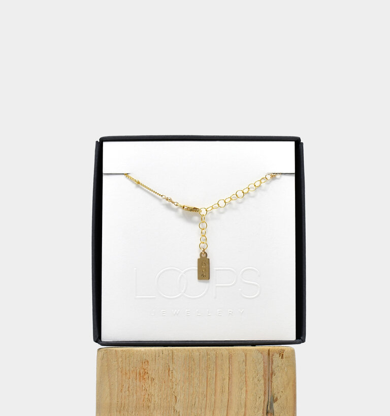 Loops Jewellery Loops Lustre Beaded Necklace Gold