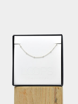 Loops Jewellery Loops Lustre Beaded Necklace Silver Loops Jewellery Loops Lustre Beaded Necklace Silver