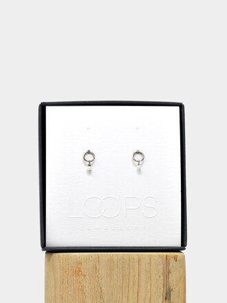 Loops Jewellery Loops Dewdrop Studs Silver Pearl Loops Jewellery Loops Dewdrop Studs Silver Pearl