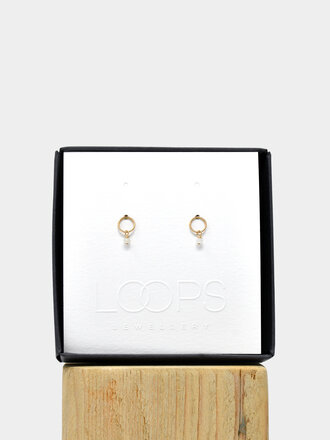 Loops Jewellery Loops Dewdrop Studs Gold Gemstone Loops Jewellery Loops Dewdrop Studs Gold Gemstone