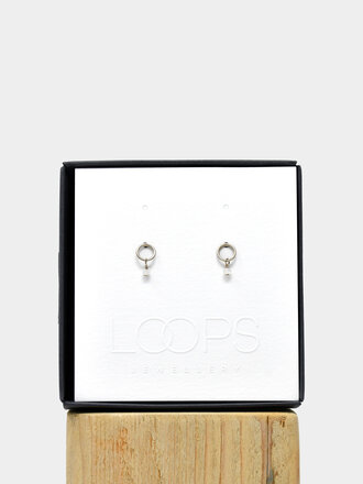 Loops Jewellery Loops Dewdrop Studs Silver Gemstone Loops Jewellery Loops Dewdrop Studs Silver Gemstone