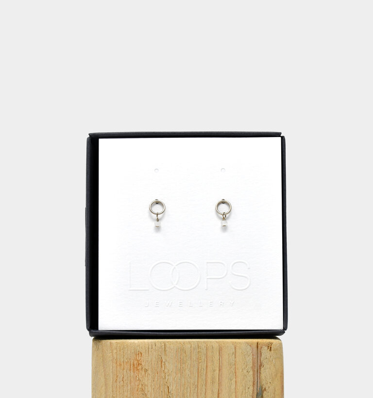 Loops Jewellery Loops Dewdrop Studs Silver Gemstone