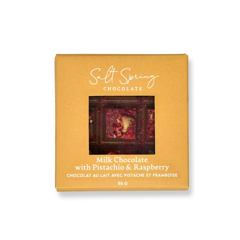 Salt Spring Chocolate SALT SPRING CHOCOLATE PEEKABOO PISTACHIO & RASPBERRY