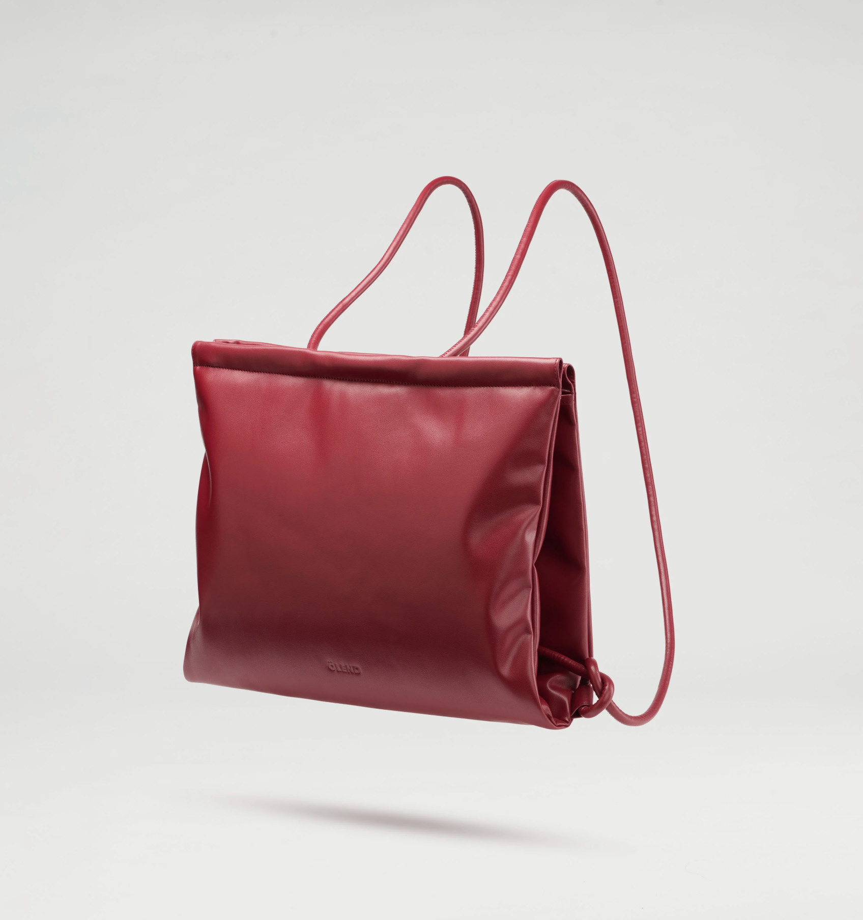 ÖLEND FOLDED BAG VEGAN LEATHER CHERRY - Head Over Heels