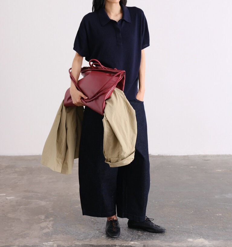 Ölend ÖLEND FOLDED BAG VEGAN LEATHER CHERRY