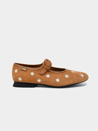 Camper CAMPER CASI MYRA MARYJANE BROWN NUBUCK FLOWERS