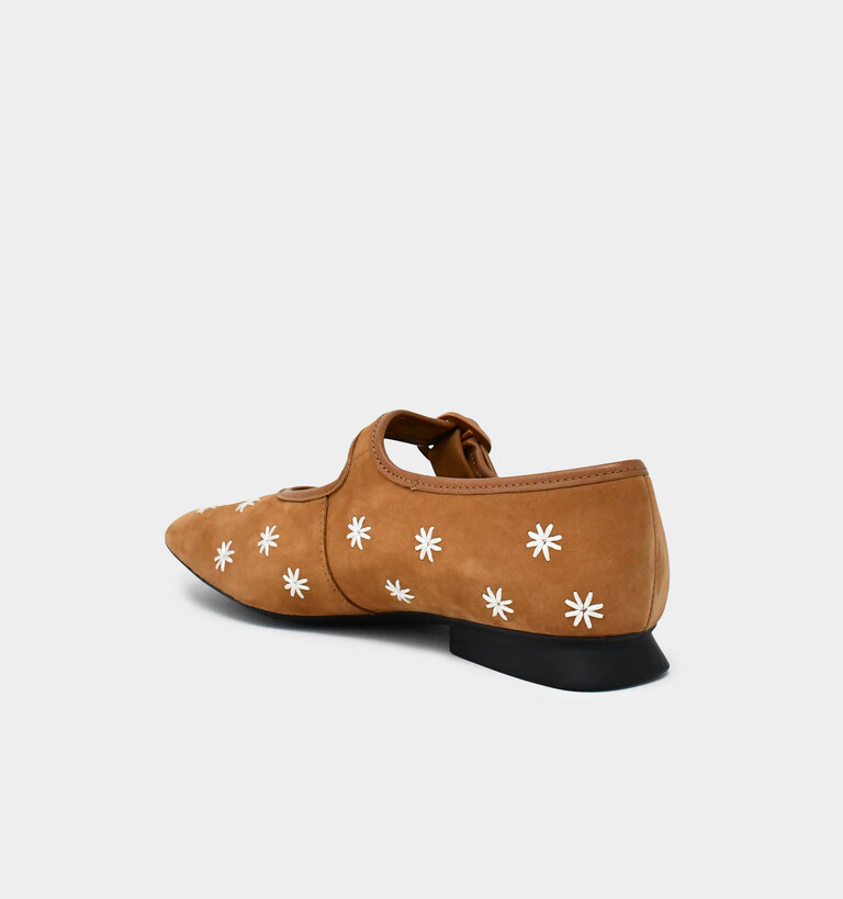 Camper CAMPER CASI MYRA MARYJANE BROWN NUBUCK FLOWERS