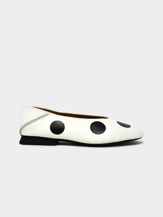 Camper CAMPER CASI MYRA FLATS WHITE/BLACK DOTS