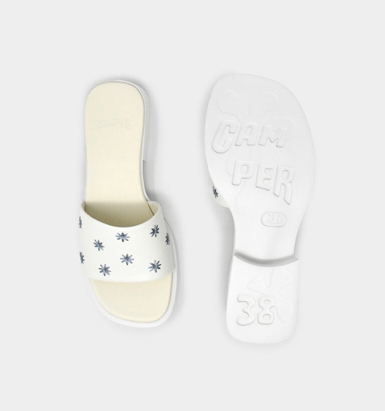 Camper CAMPER DANA SLIDE WHITE FLOWERS