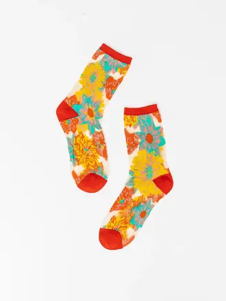 Sock Candy SOCK CANDY FLOWER POWER SHEER CREW SOCK