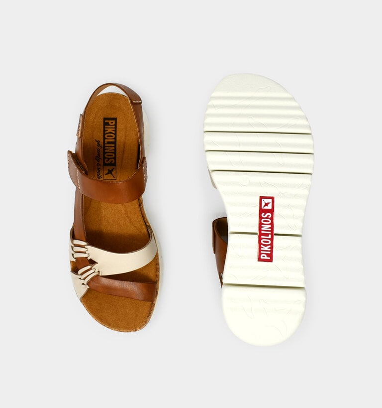 Pikolinos PIKOLINOS PALMA SANDAL MARFIL/BRANDY