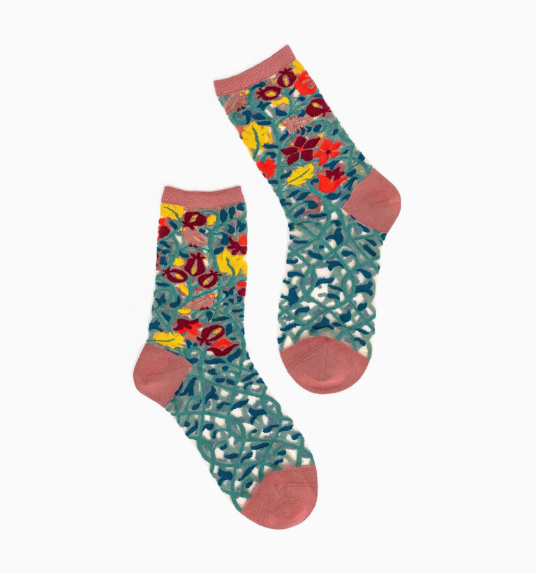 Sock Candy SOCK CANDY VINES SHEER CREW SOCK