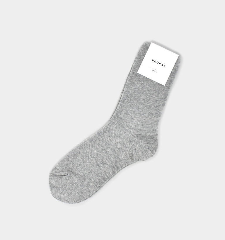 Hooray Socks HOORAY EVERYDAY COTTON SOCKS CEMENT