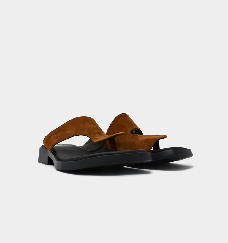 Camper CAMPER DANA FLIP FLOP TWINS BROWN NUBUCK