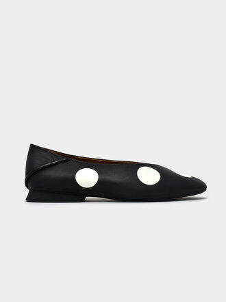 Camper CAMPER CASI MYRA FLATS BLACK/WHITE DOTS