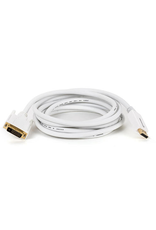 DisplayPort 1.2V to DVI-D Dual link 28AWG Cable 10Ft - White
