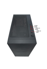Azza AZZA CELESTA CSAZ-340F Black Steel / Plastic / Tempered Glass ATX Mid Tower Computer Case with Addressable RGB Light Strip in the Front