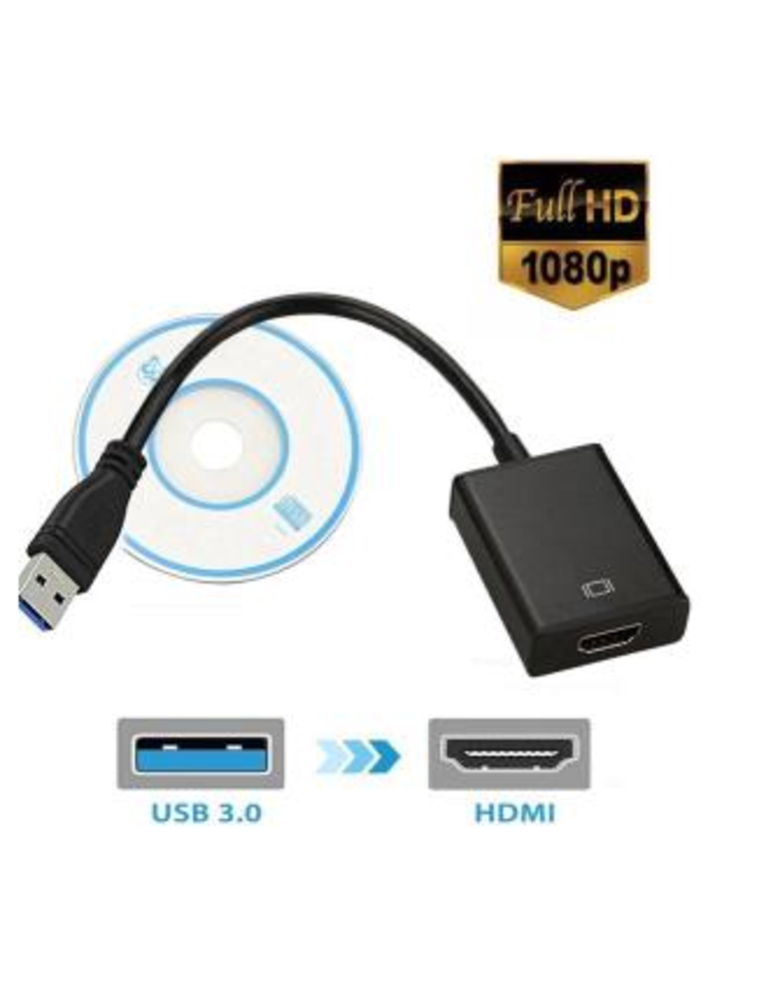 USB 3,0/2.0 to HDMI 1080p Audio Video Display Adapter M/F