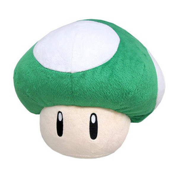 Little Buddy Super Mario Bros - 1-Up Mushroom - 11" Plush Pillow