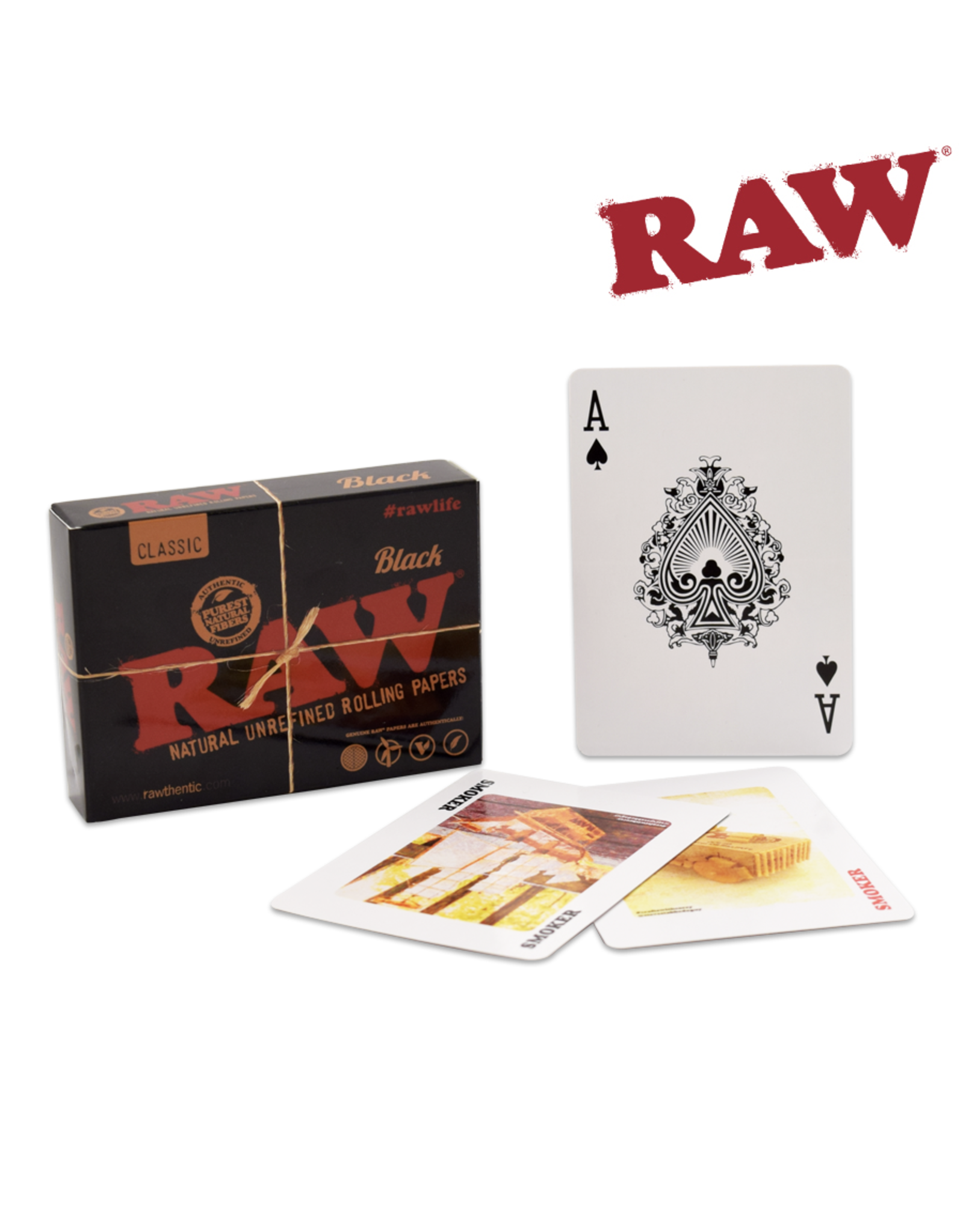 RAW RAW - Playing Cards (Black)