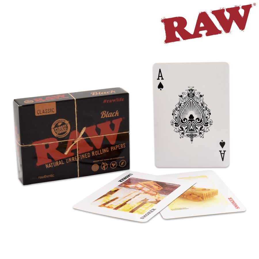 RAW RAW - Playing Cards (Black)