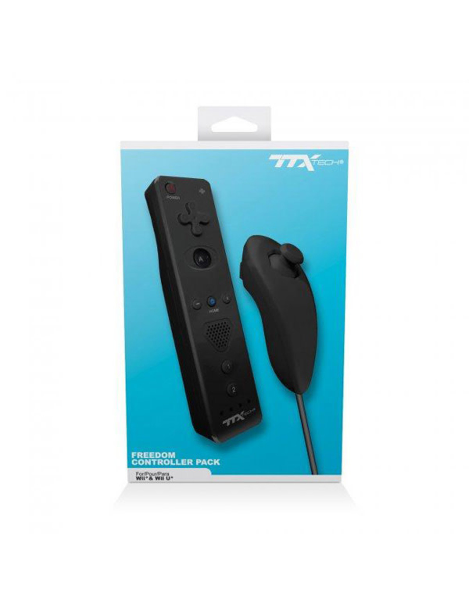 TTX Tech TTX Tech - Wii - Wiimote + Nunchuck Bundle (Black)