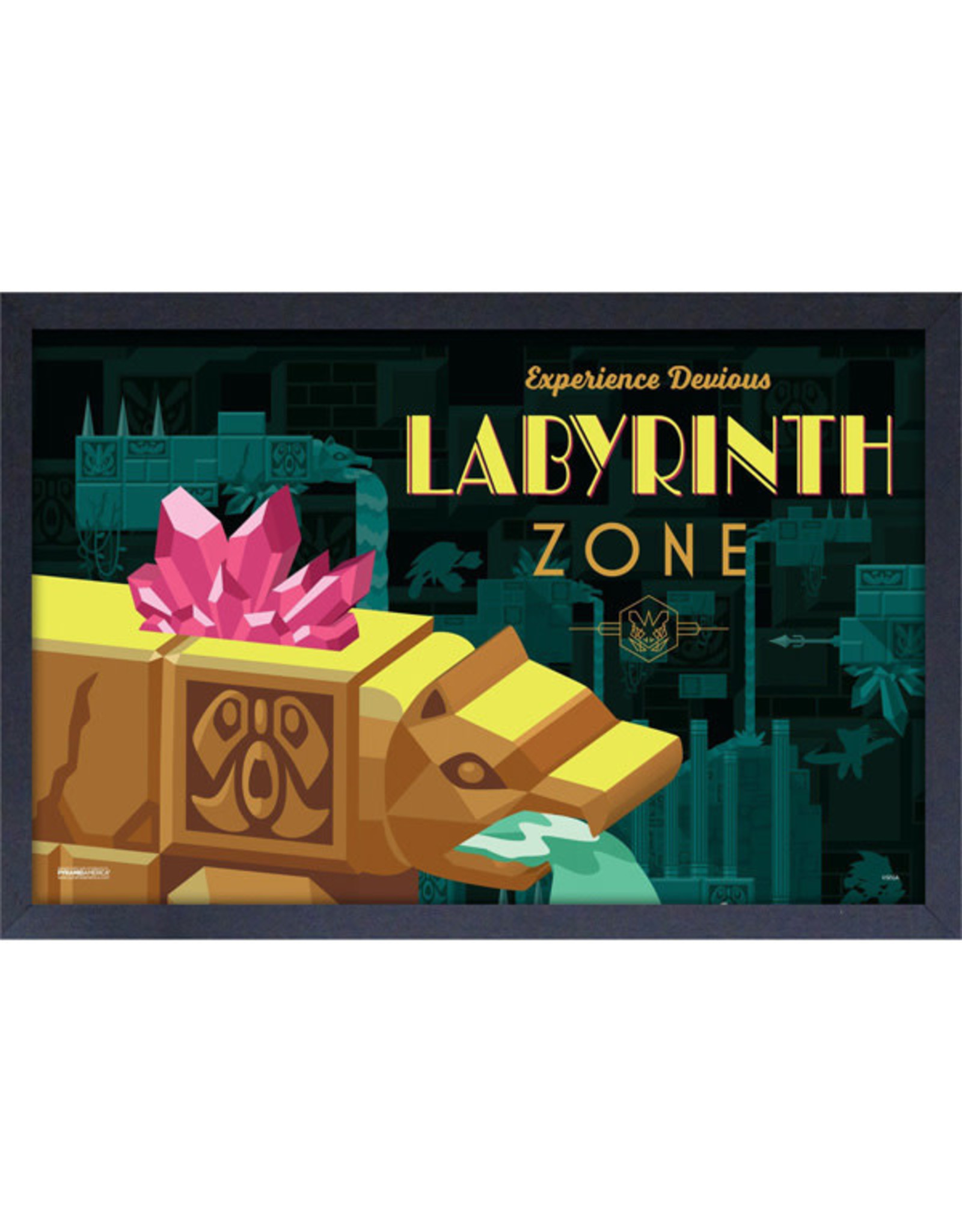 Pyramid America **CLEARANCE** Sonic The Hedgehog - Devious Labyrinth Zone 11" x 17" Framed Print