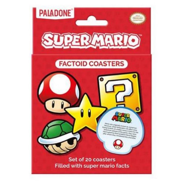 Paladone Super Mario - Factoids Coasters [Set of 20]