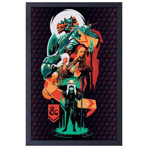 Pyramid America **CLEARANCE** Framed Print - Dungeons & Dragons Against The Odds - 11'' x 17''