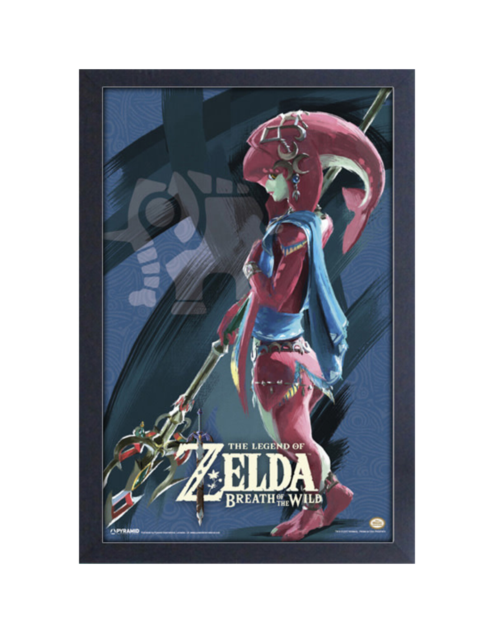 Pyramid America Legend of Zelda: Breath of The Wild - Champion Mipha 11"x17" Framed Print