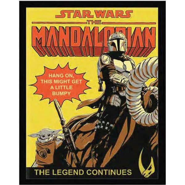 Pyramid America 3D Lenticular Shadowbox - Mandalorian Hang On