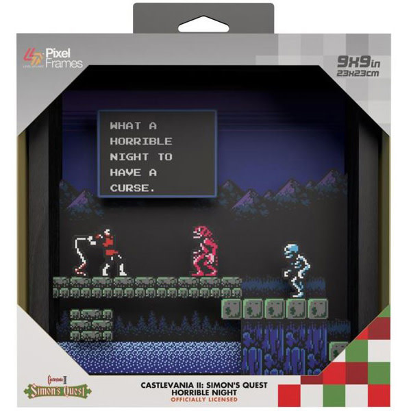 Pixelframe Pixelframe - Castlevania NES - Horrible Night - 9"x9"