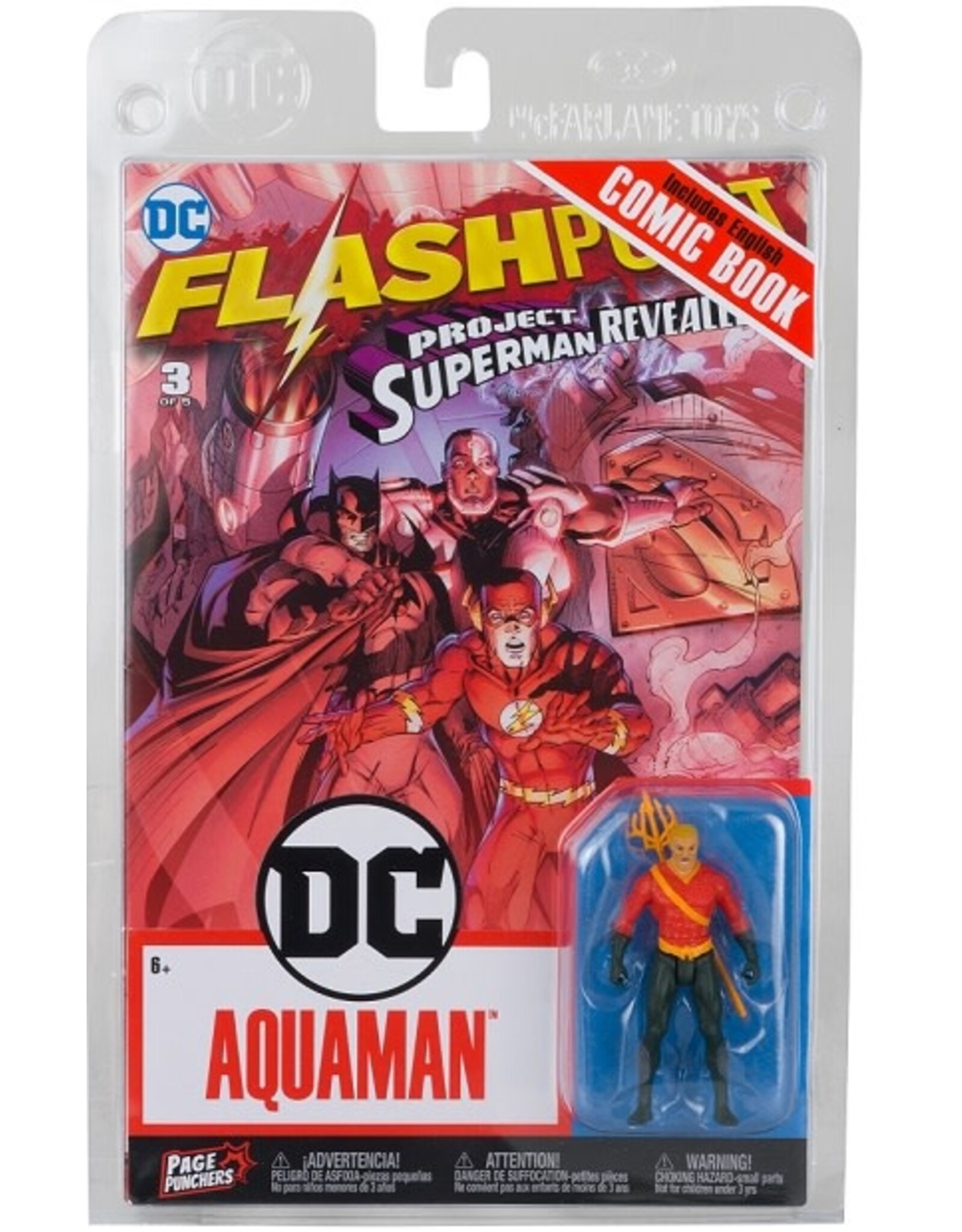 McFarlane Toys **CLEARANCE** Flashpoint - Aquaman  3" Figure w/ Comic (Wave 1)