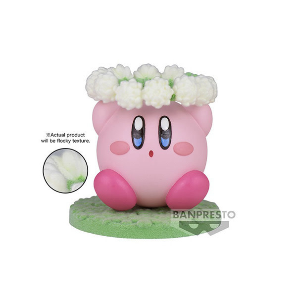 Banpresto Banpresto - Kirby Fluffy Puffy - Play in the Flower Flower Crown Kirby - 2" Figure
