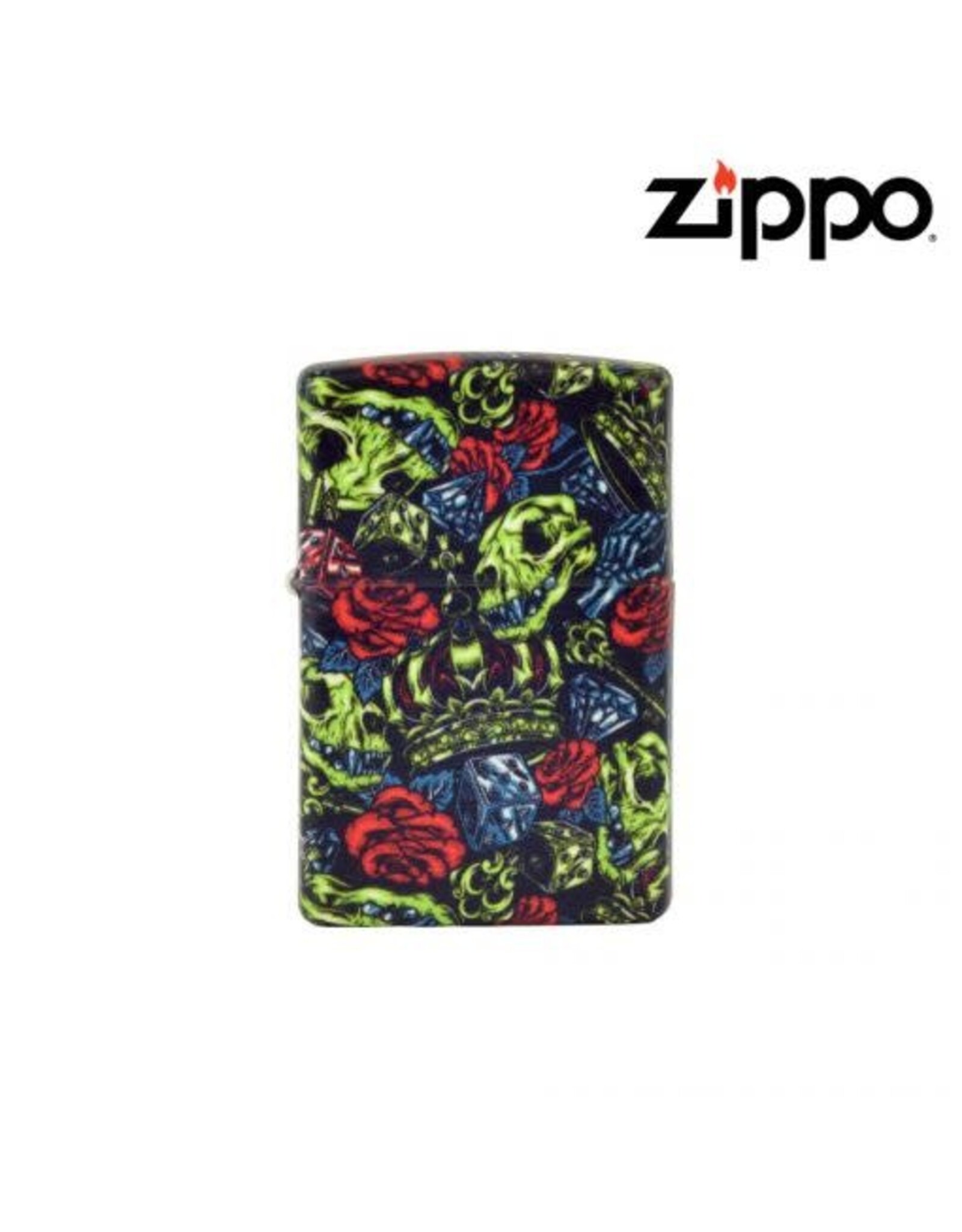 Zippo Zippo - Windproof Lighter - Glow in the Dark Skull Crown