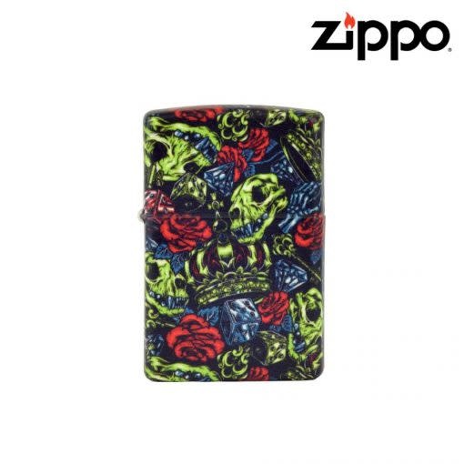 Zippo Zippo - Windproof Lighter - Glow in the Dark Skull Crown
