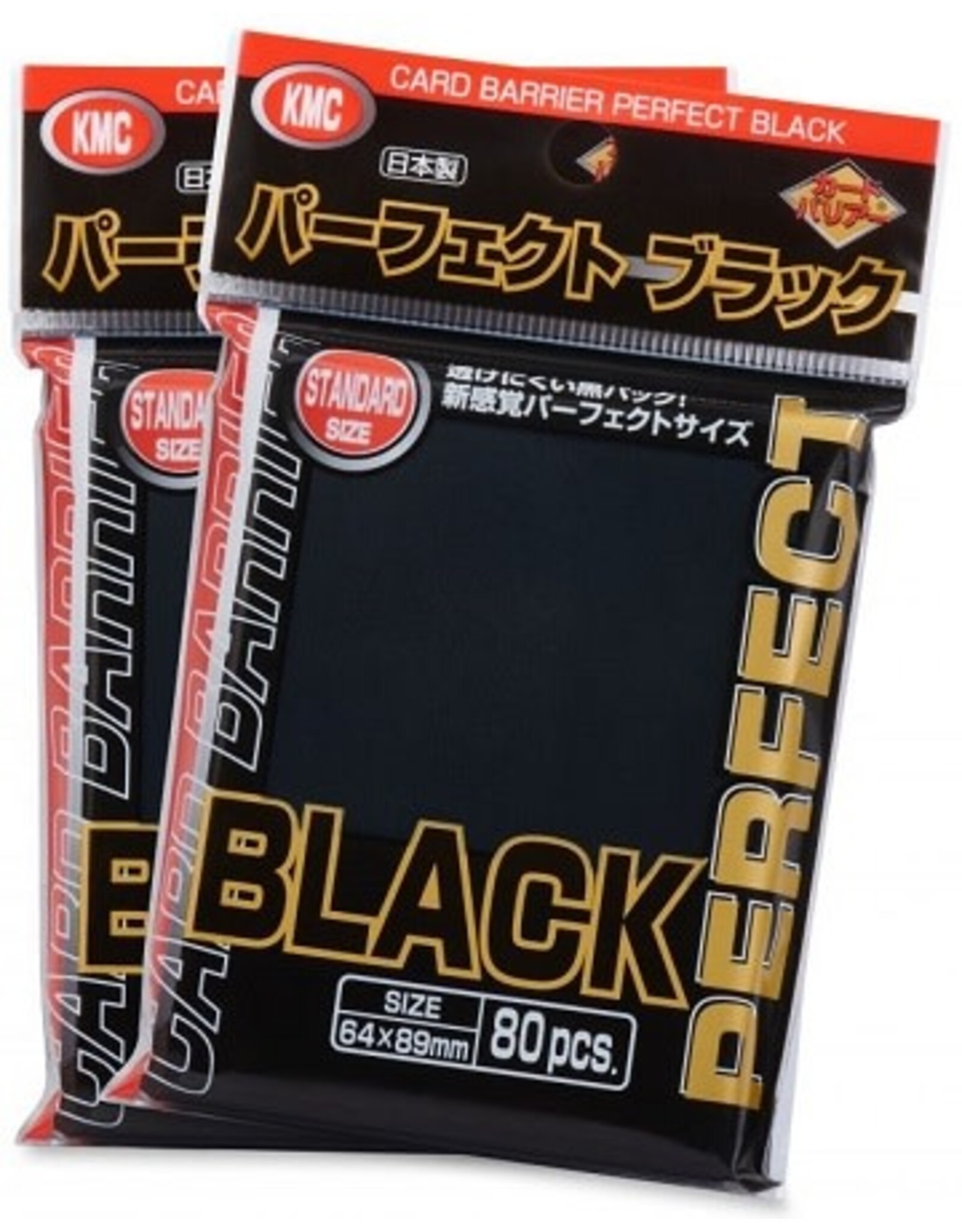 KMC Perfect Fit - Trading Card Sleeves (Black) 80ct