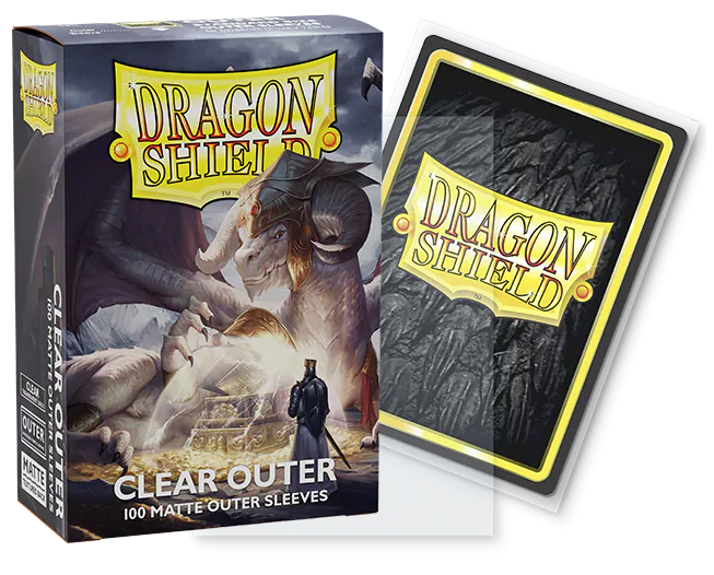 dragon shield Trading Card Sleeves (Dual Matte Clear Outer) 100ct