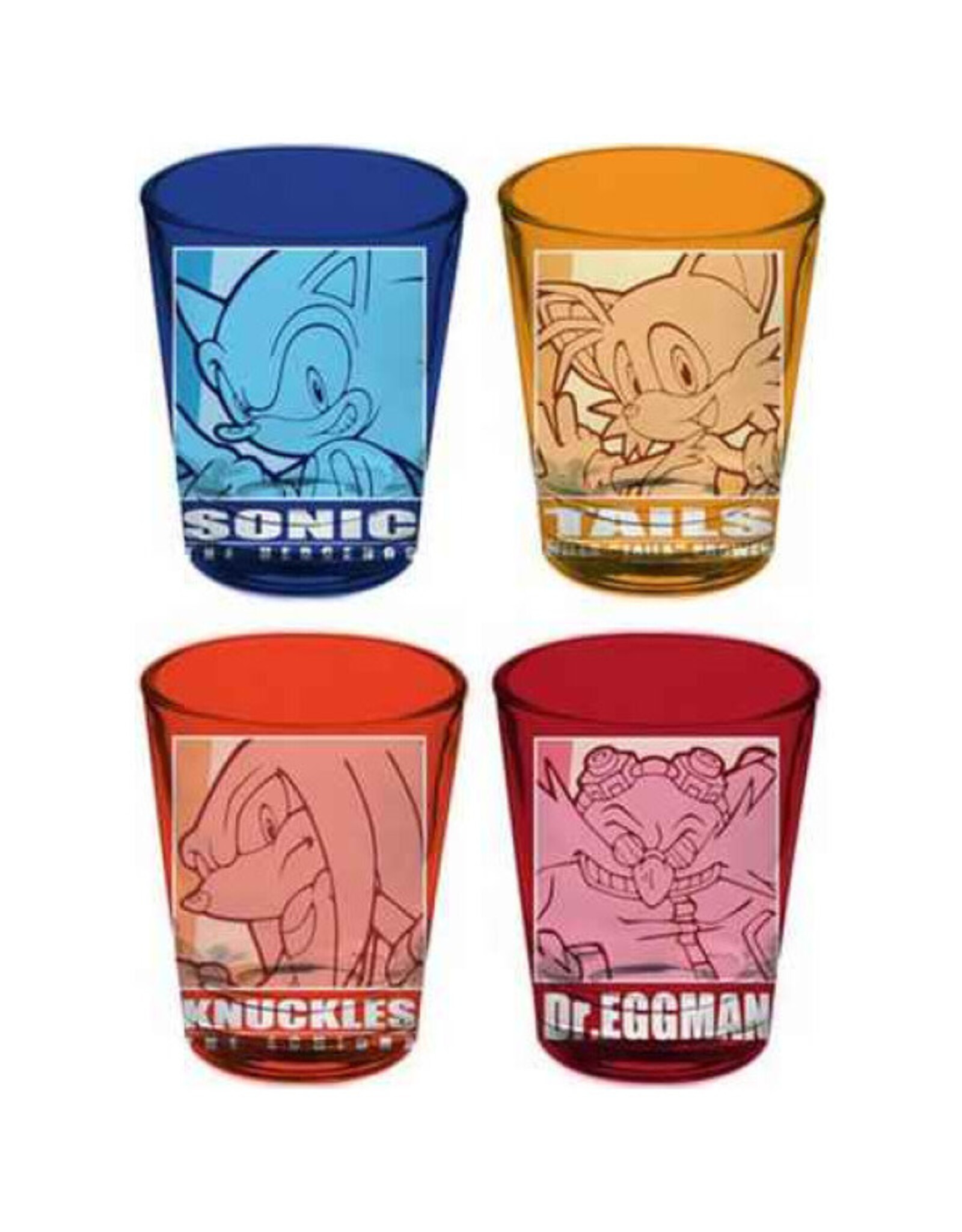 Surreal Ent. Surreal Ent. - Sonic The Hedgehog - Group Head Pics - Shot Glasses
