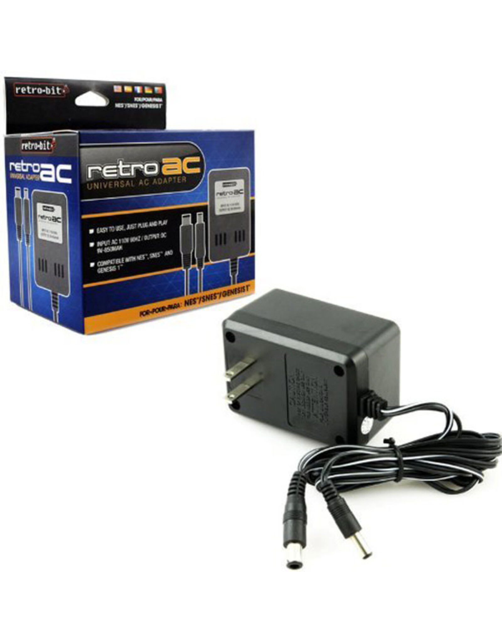 Retro-Bit Retro-Bit - 3-in-1 NES, SNES, Genesis AC Power Adapter