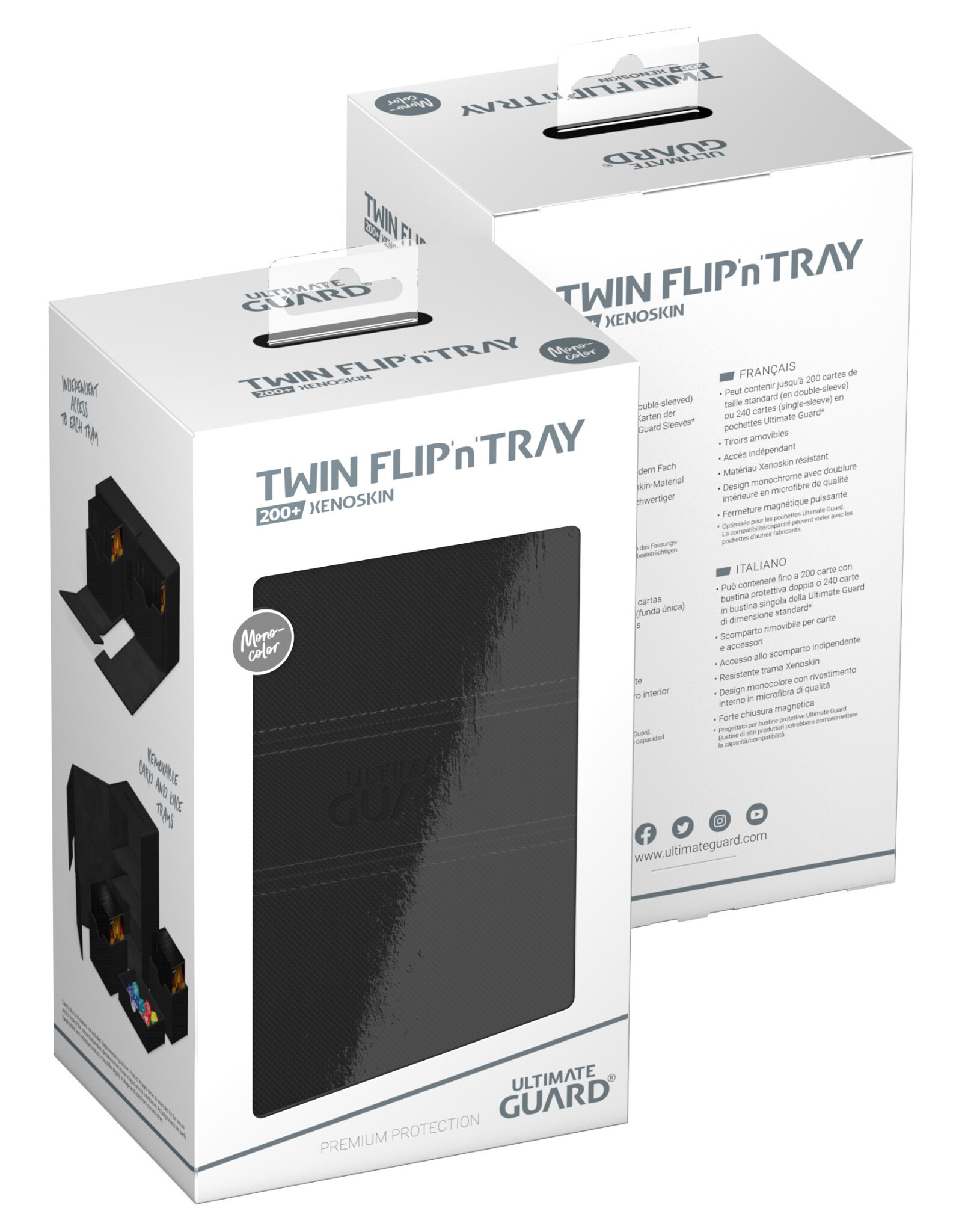 Ultimate Guard Twin Flip n/ Tray - Trading Card Storage (Black) 200+