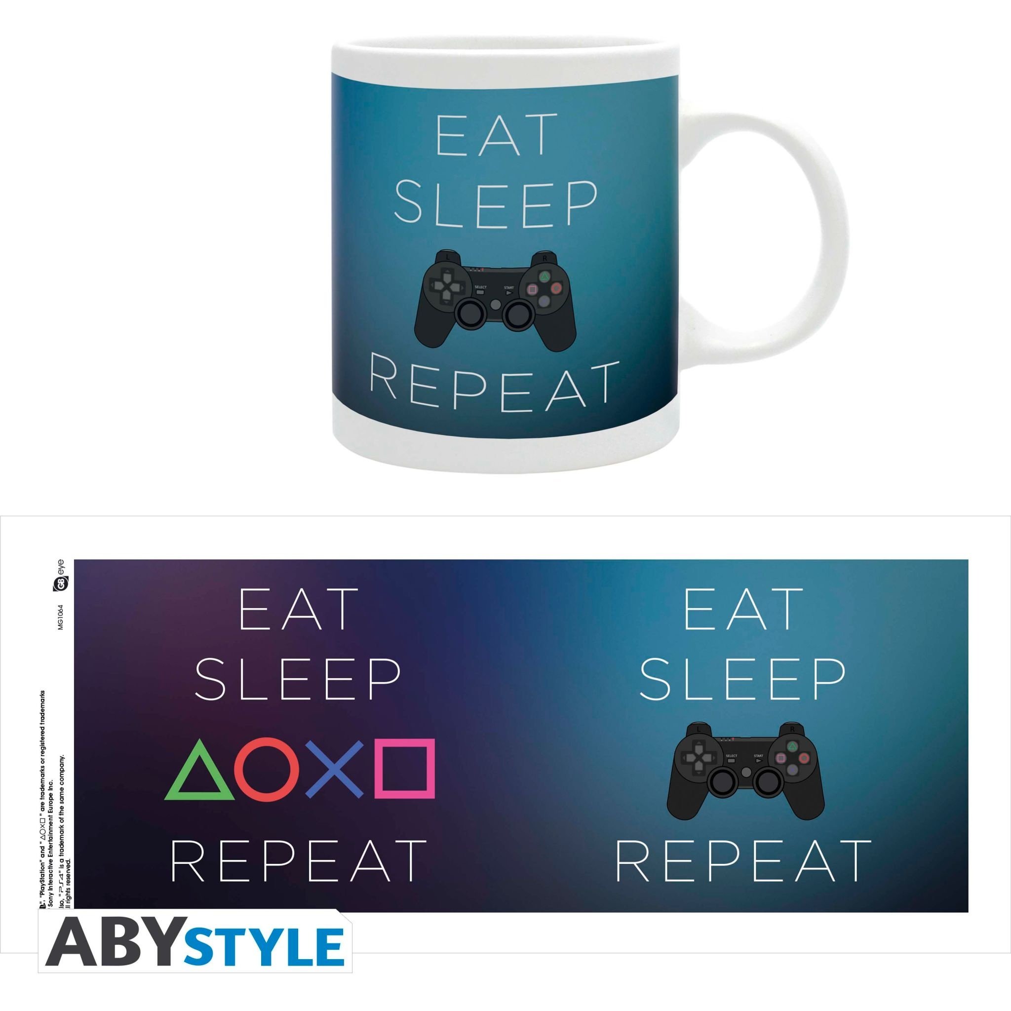 Abysse America Playstation - Eat, Sleep, Repeat 11oZ Mug