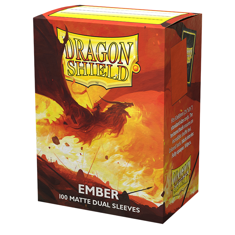 dragon shield Trading Card Sleeves (Dual Matte Ember) 100ct